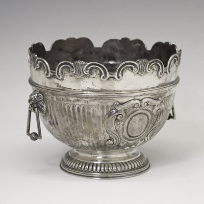 Lot 157 - Late Victorian silver rose bowl of Monteith form