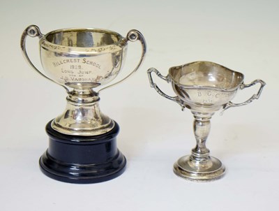 Lot 229 - Two silver trophy cups