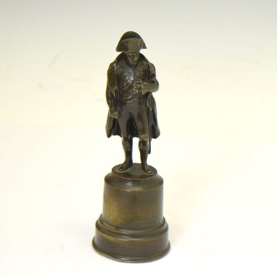 Lot 391 - 20th century miniature bronze figure of Napoleon Bonaparte