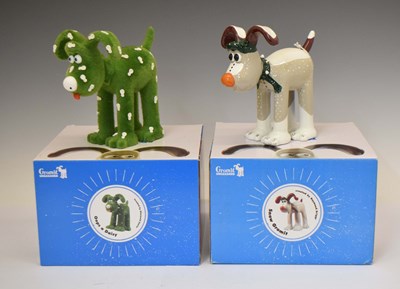 Lot 365 - Aardman - Wallace and Gromit - Two 'Gromit Unleashed' figures