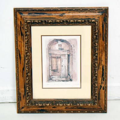 Lot 678 - After M.J. Cambridge (Modern) - Signed limited edition print - 'Arabian Door, Bastakiya'