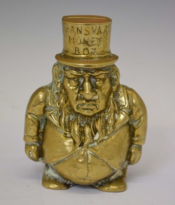 Lot 407 - Boer War Interest - Early 20th century brass money box