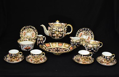 Lot 607 - Royal Crown Derby - Group of porcelain tea wares, etc