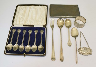 Lot 263 - Collection of silver and white metal cutlery, etc