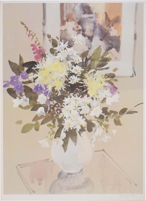 Lot 694 - John Yardley (b.1943) - Signed print - Vase of flowers