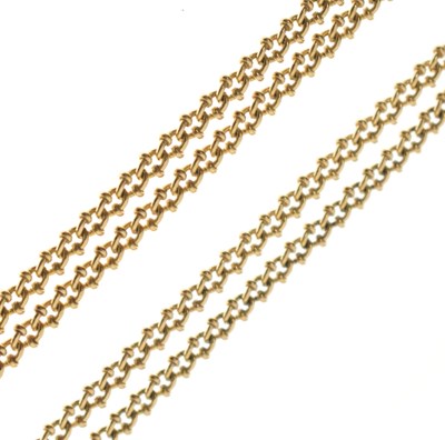 Lot 132 - 9ct gold fancy link necklace
