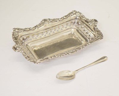 Lot 234 - Late Victorian silver trinket dish, together with a George V demitasse coffee spoon