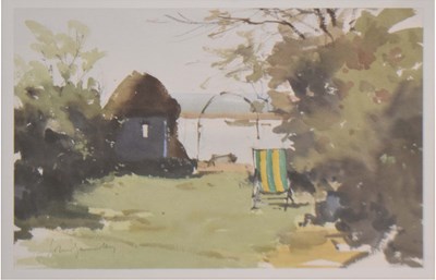 Lot 693 - John Yardley (b.1933) - Watercolour - The Deckchair