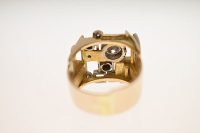 Lot 14 - Diamond 18ct gold 1970s handmade ring