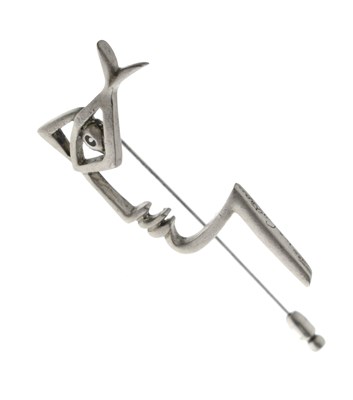 Lot 75 - After Jean Cocteau, late 20th century 'profile`' pin brooch