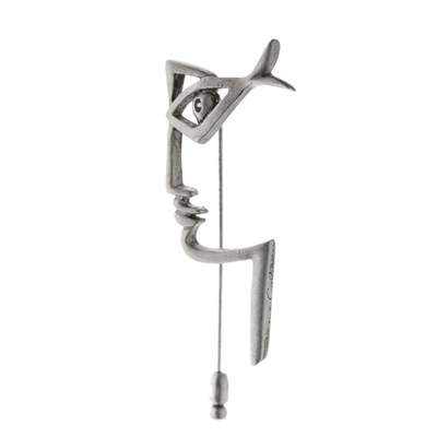 Lot 28 - After Jean Cocteau, late 20th century 'profile`' pin brooch