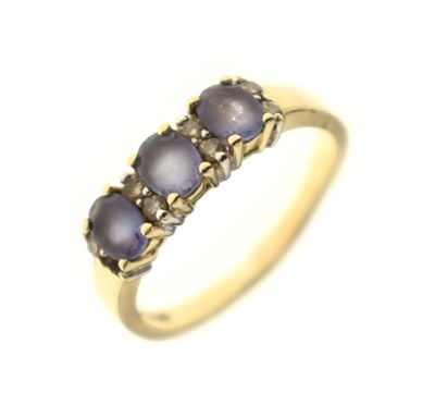 Lot 47 - Semi-precious dress ring, stamped '14K 585'