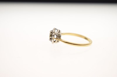Lot 28 - Early 20th century yellow sapphire and diamond 18ct yellow gold cluster ring