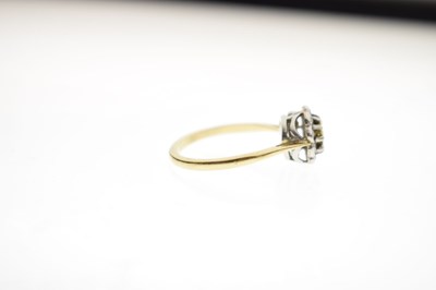 Lot 28 - Early 20th century yellow sapphire and diamond 18ct yellow gold cluster ring