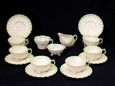 Lot 569 - Belleek second period (1891-1926) 'Neptune' part tea service