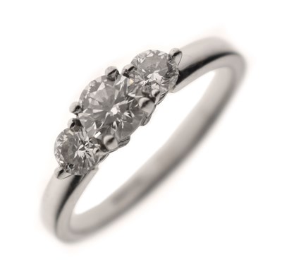 Lot 6 - Diamond trilogy ring by Nicholas Wylde