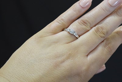 Lot 6 - Diamond trilogy ring by Nicholas Wylde