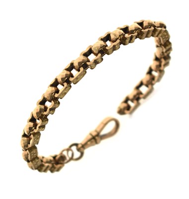 Lot 150 - Antique yellow metal fancy belcher link bracelet