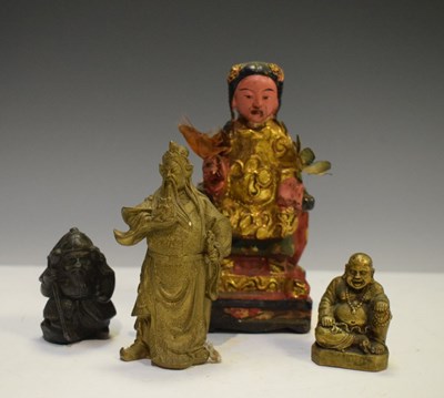 Lot 250 - Chinese painted wooden figure