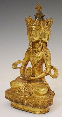Lot 630 - Tibetan bronze figure of the four-headed deity Namgyalma (Ushnisha vijaya)