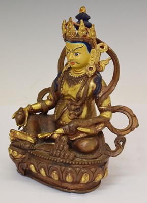 Lot 631 - Tibetan bronze figure of Jambhala