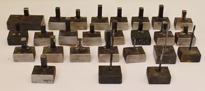 Lot 411 - Collection of blacksmith-made metal display stands