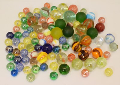 Lot 550 - Collection of antique and later glass marbles
