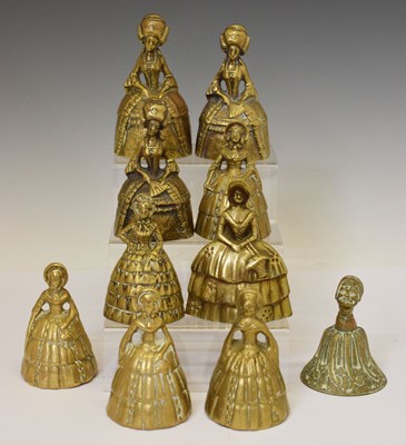 Lot 413 - Group of ten cast figural bells