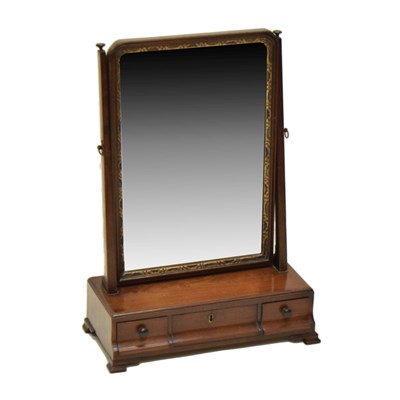 Lot 760 - Mid 18th century mahogany swing dressing table mirror