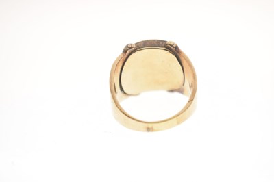 Lot 19th century diamond enamelled unmarked yellow metal ring