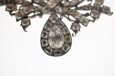 Lot Georgian paste unmarked silver pendant brooch
