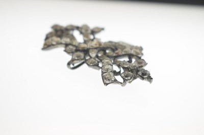 Lot Georgian paste unmarked silver pendant brooch