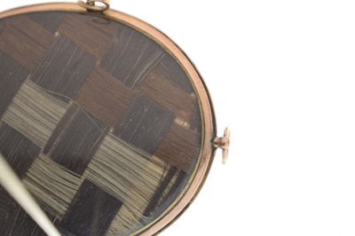 Lot Georgian enamelled mourning pendant brooch