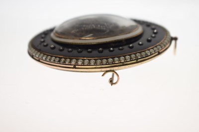 Lot Georgian enamelled mourning pendant brooch