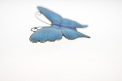 Lot Early 20th century enamelled silver butterfly brooch