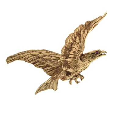 Lot 14ct yellow gold Eagle brooch