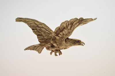 Lot 14ct yellow gold Eagle brooch