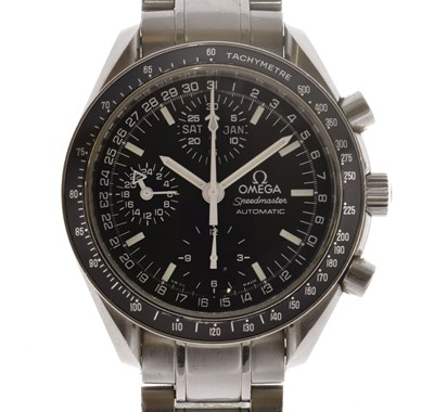 Lot 120 - Omega - Speedmaster triple calendar chronograph bracelet watch