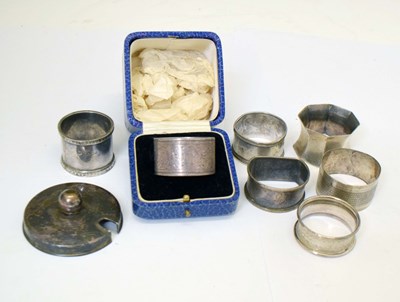 Lot 223 - Collection of silver napkin rings