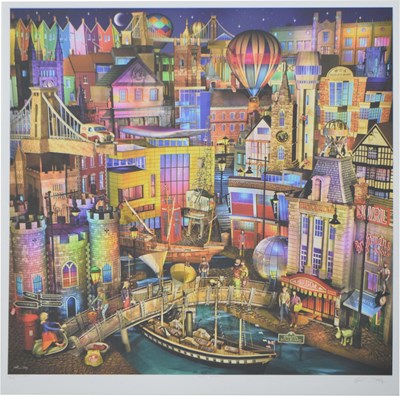 Lot 680 - Keith Drury (Northern Ireland, b. 1964) - Signed limited edition print - Bristol Boulevard