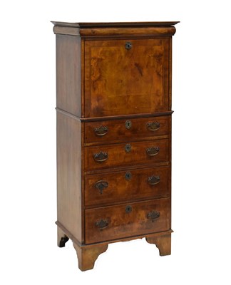 Lot 784 - 19th century walnut secrétaire à abattant