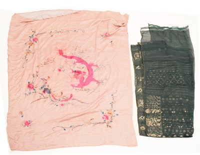 Lot 639 - 20th century Chinese textile panel