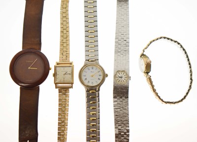 Lot 204 - Omega - Ladymatic gold plated bracelet watch