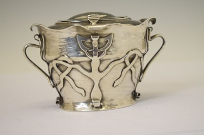 Lot Edward VII silver tea caddy in the manner of Oliver Baker