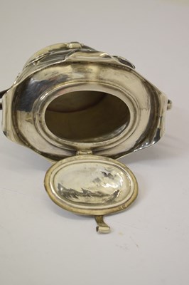 Lot Edward VII silver tea caddy in the manner of Oliver Baker