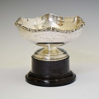 Lot 241 - George V silver trophy or rose bowl