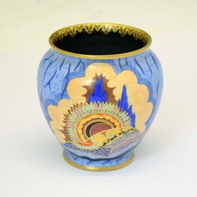 Lot 579 - Carlton Ware 'Awakening' pattern ovoid vase