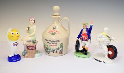Lot 602 - Four limited edition Royal Doulton advertising figures, and a The Edradour whisky jug
