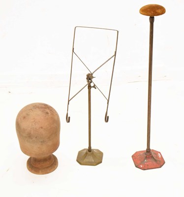 Lot 422 - Two vintage metal shop display stands