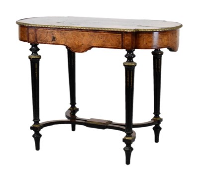 Lot 596 - Late 19th Century French marquetry table